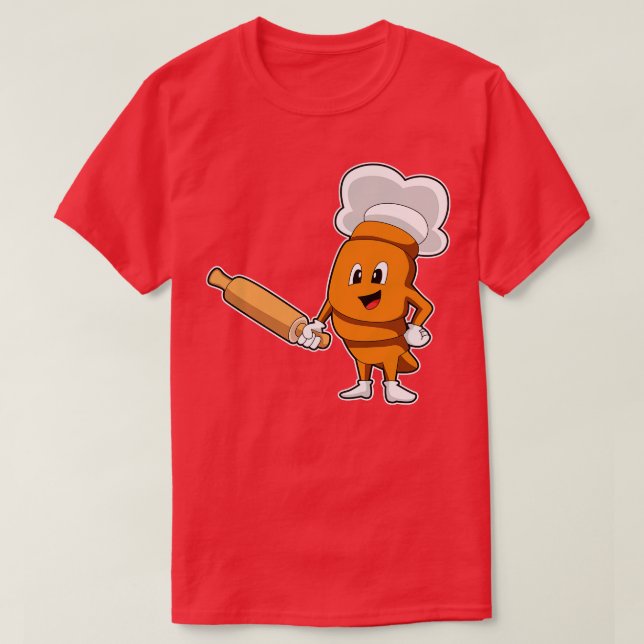 Bröd som Cook med rullande stift T Shirt (Design framsida)