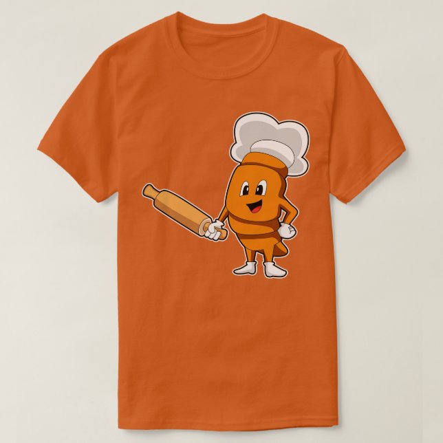 Bröd som Cook med rullande stift T Shirt (Design framsida)