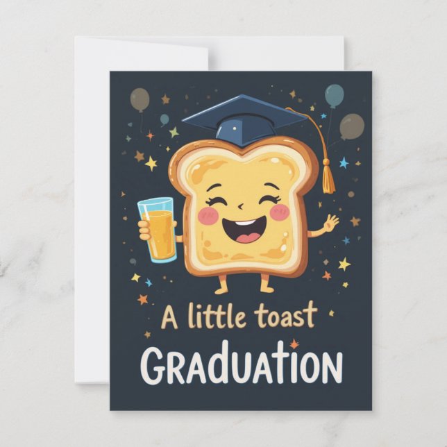 Bröd till examens kort, Söt pun för nya gr Julkort (Framsida)