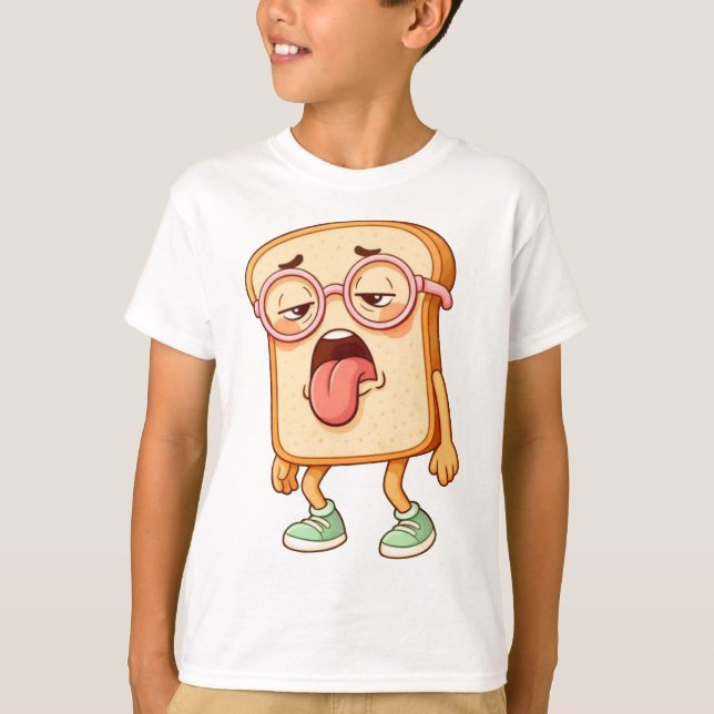 Bröd Tony Trött Humör – Rolig Bröd T-Shirt (Framsida)