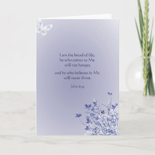 "Bröd ur livet"-kort för blåsidig Blommigt Kort