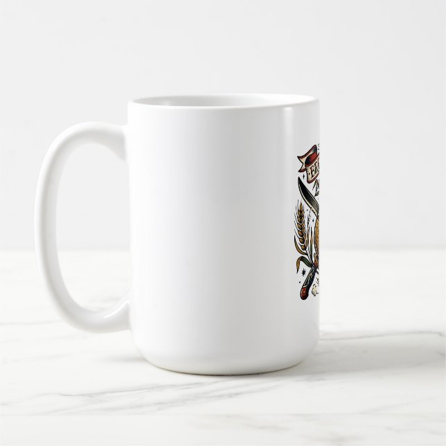  Bröd Vinnare Sourdough Tattoo Flash Rolig Bagare  Kaffemugg (Vänster)