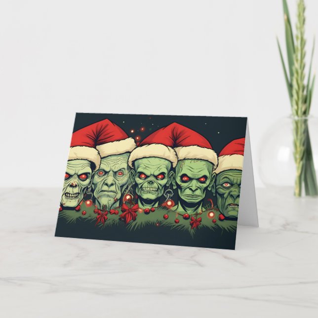 Bröda Helgdagar: En Sinister Santa Assembly Kort (Framsida)