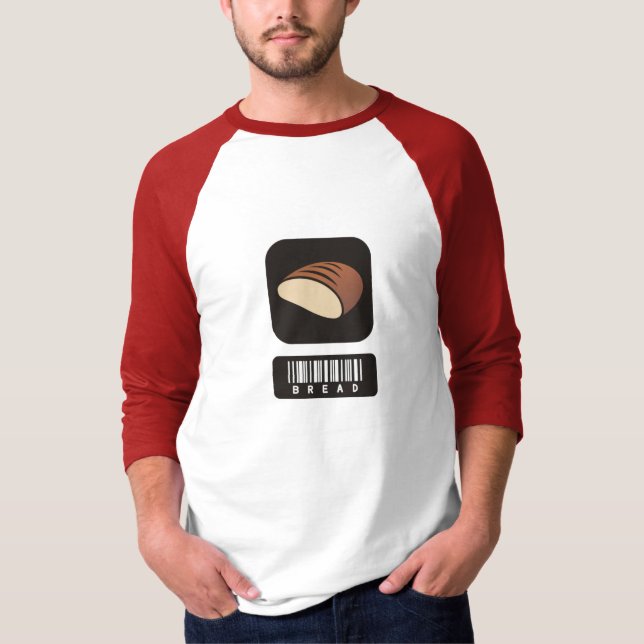 Brödälskare 3/4 Ärm Raglan Tröja (Framsida)