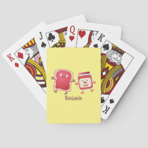 Brödbröd och sylt tecknade figurer casinokort