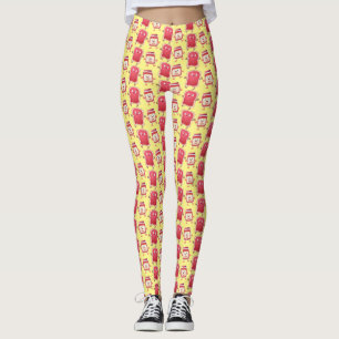 Brödbröd och sylt tecknade figurer leggings