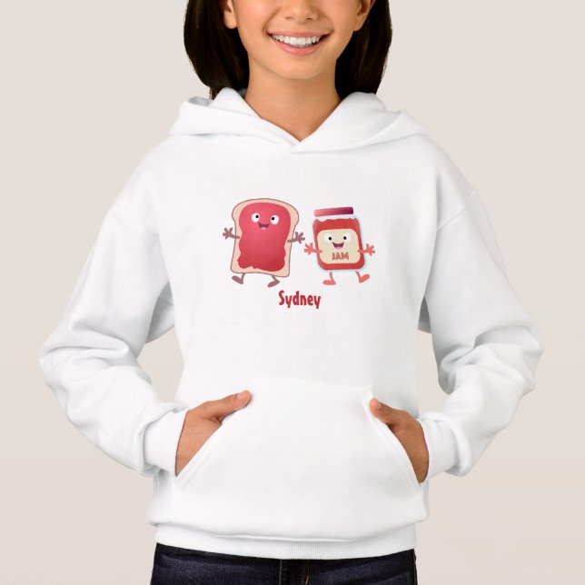 Brödbröd och sylt tecknade figurer t shirt (Framsida)