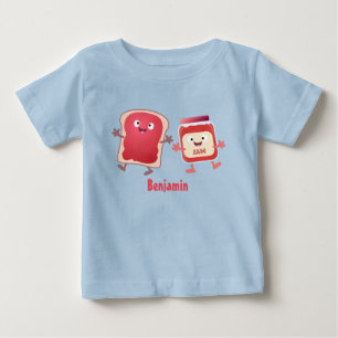 Brödbröd och sylt tecknade figurer t shirt