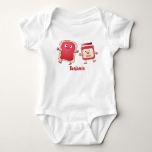 Brödbröd och sylt tecknade figurer t shirt