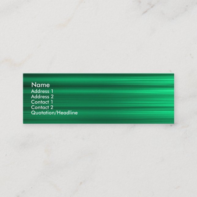 Brödd Grönt Mini Visitkort (Framsida)