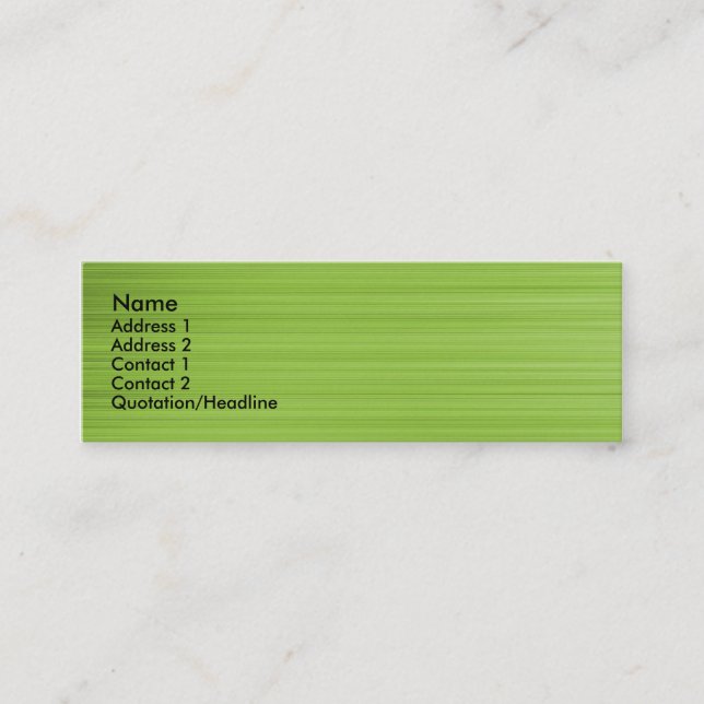 Brödd Grönt Mini Visitkort (Framsida)