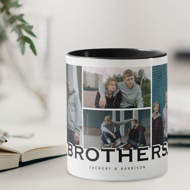 BRÖDER 8 Fotokollage Modern present  Mugg (Skapare uppladdad)