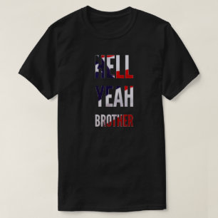 Broder American Flagga T Shirt