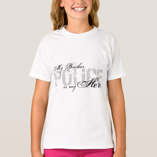 Broder är min Hero - POLICE T-shirt (Framsida)