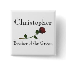 "Broder av brudgummen" - rött Long Stemmed steg