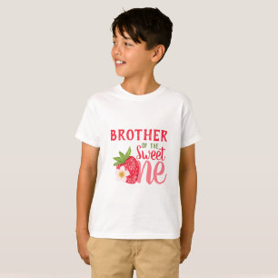 Bröder av det sötade jordgubben 1:a födelsedag t shirt
