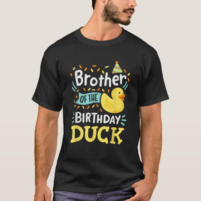 Bröder av födelsedagen Anka Boy Rubber Anka Bday T Shirt (Framsida)