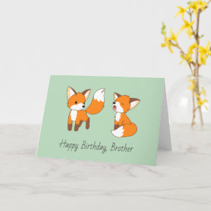 Bröder Birthday - Little Foxes Kort