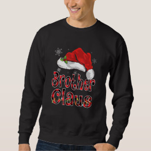 Broder Claus skjorta julbelysning pyjamas familj Lång Ärmad Tröja
