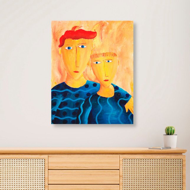 Bröder Contemporary Painting Fine Art Canvas Pri (Skapare uppladdad)