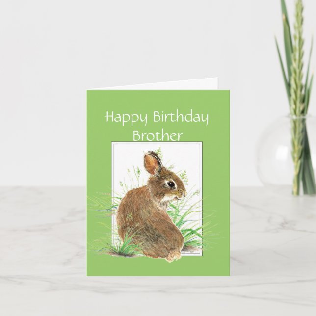 Bröder, Cute Rabbit, Carrot Cake Kort (Framsida)