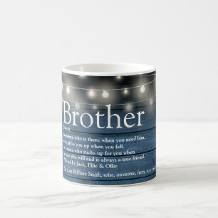 Broder Definition Blå Rustika Trästrängljus Kaffemugg
