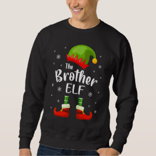 Broder Elf Familj Matchande Grupp Xmas Jul P Lång Ärmad Tröja