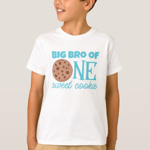 Broder eller Big Bro of One Sweet Cookie Bday T Shirt