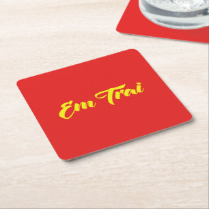 Broder - Em Trai ~ Ting Viet Underlägg Papper Kvadrat
