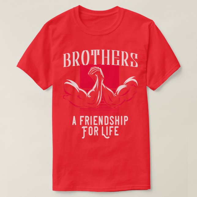 Bröder en Vänskap för livet T Shirt (Design framsida)