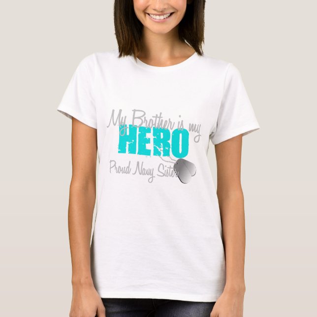 Broder för marinsysterhjälte tee shirt (Framsida)