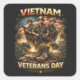 Bröder från Vietnam Fyrkantigt Klistermärke