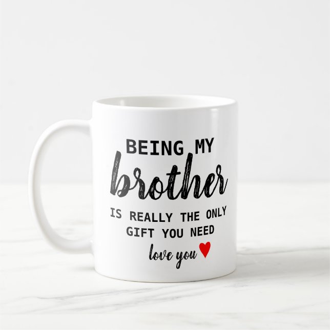 Broder Gift-födelsedagen Kaffemugg (Vänster)