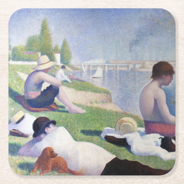 Bröder i Anieres, Seurat Underlägg Papper Kvadrat (Framsidan)