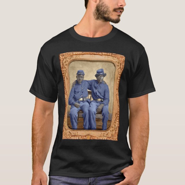 Bröder i Arm. Civil Krig Union Soldiers 1860. C T Shirt (Framsida)