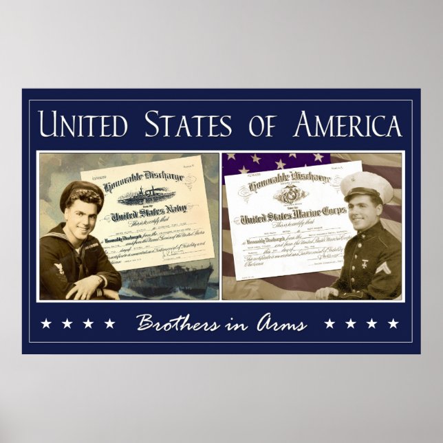 Bröder i Arm - färgade Poster (Framsidan)