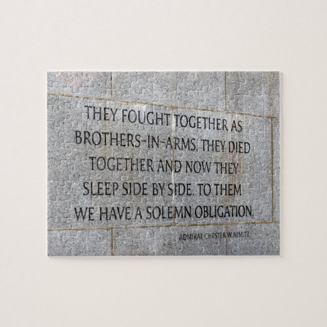 Bröder i Arm Memorial WW2 Pussel (Horisontell)