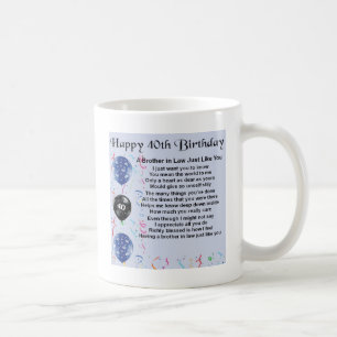 Broder i den 40th födelsedagen för lagdikt kaffemugg