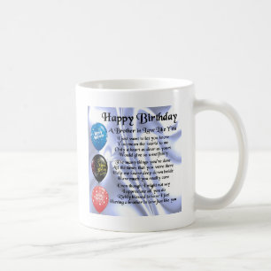 Broder i lagdikt - grattis på födelsedagen kaffemugg