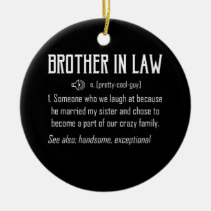 Broder in law Definition T-shirt Gift Julgransprydnad Keramik