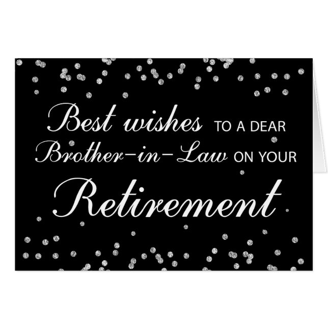 Broder-in-Law, Pension Grattiss Black Hälsningskort (Framsidan Horizontal)