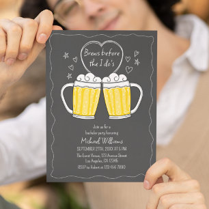 Bröder innan jag är Chalkboard Bachelor Party Inbjudningar
