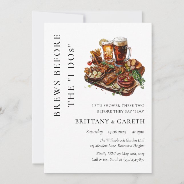 Bröder innan jag gör Möhippa Brewery Inbjudningar (Framsida)