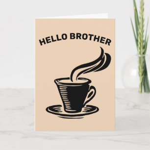 BRODER, KAFFEälSKARE GRATTULATIONSKORT Kort