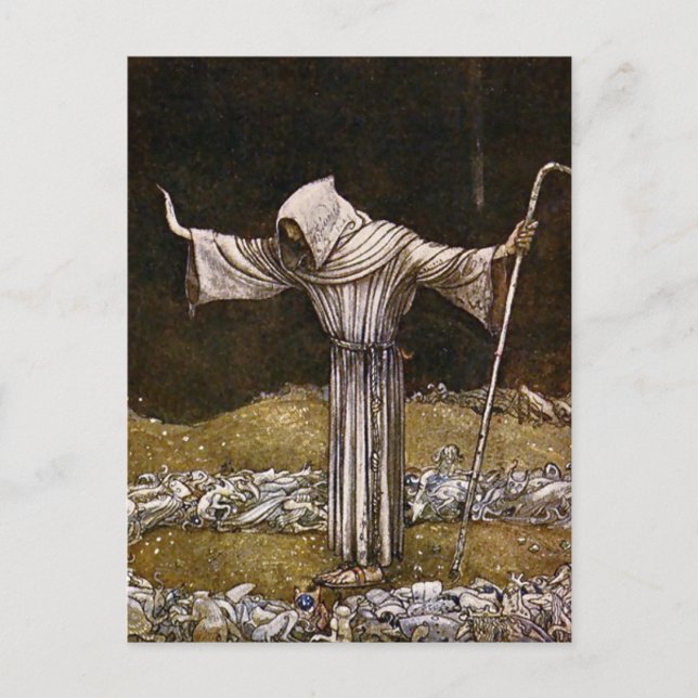 “Broder Martin” Akvarell av John Bauer Vykort (Framsida)