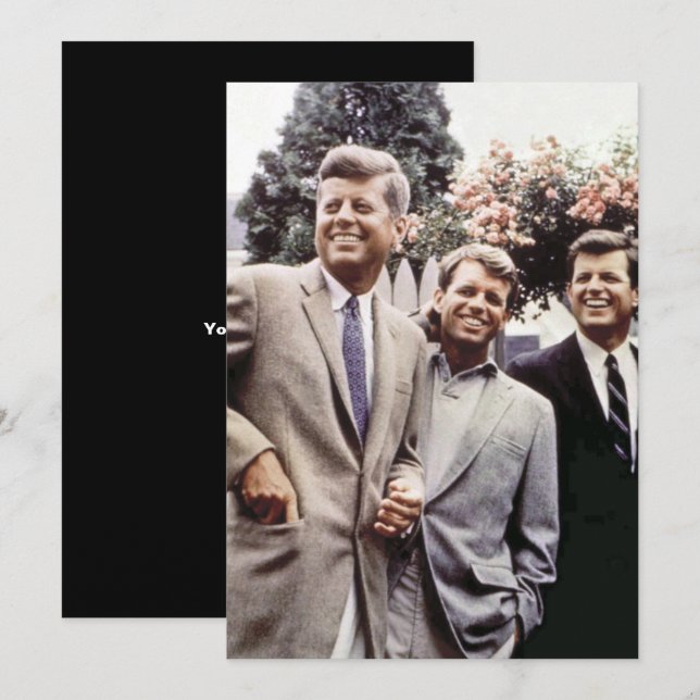Bröder med president John Kennedy White House (Fram/baksida)