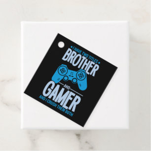 Broder med två titlar och spelare gåvor etiketter