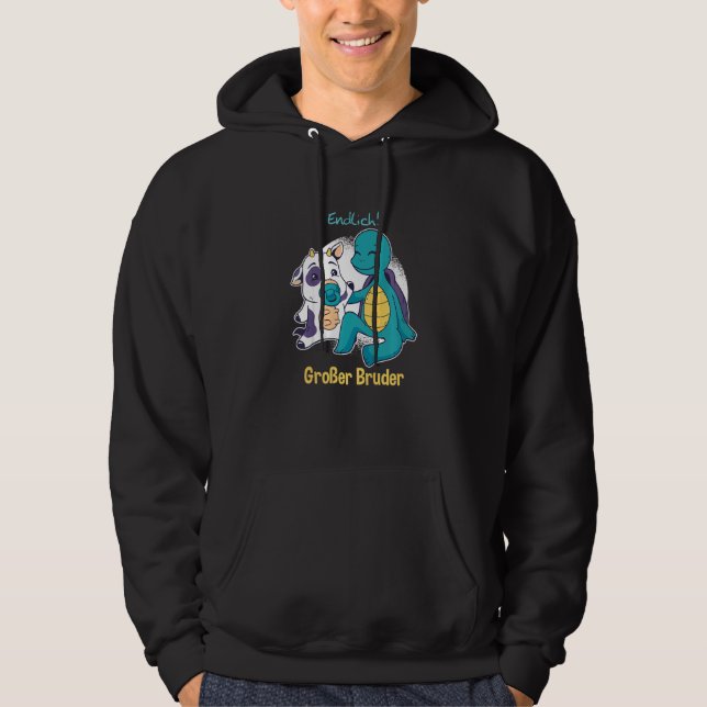 Broder mot barnstorebror Cow & Tortoise Expectant  Hoodie (Framsida)