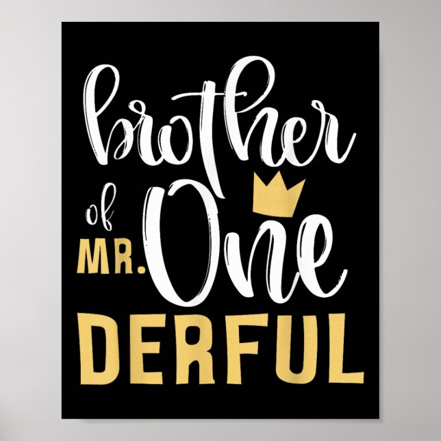 Broder Mr Onederful 1st Birthday First One-derful Poster (Framsidan)