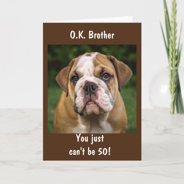 **BRODER** PÅ DIN *50:e* BIRTHDAY Card Kort (Framsida)